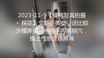 2023-11-9【模特写真拍摄丶探花】文静小美女，话比较少摆弄姿势，脱下内裤掰穴，换上性感连体网袜