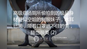 高级商场厕所偷拍到的极品身材疑似空姐的制服妹子，木耳已黑，带着口罩遮不住的美，腿也很美 (2)