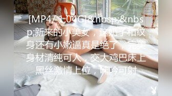 [MP4/ 1.04G]&nbsp;&nbsp;新来的小美女，这奶子和纹身还有小嫩逼真是绝了，完美身材清纯可人，交大鸡巴床上黑丝激情上位，呻吟可射